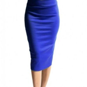 Royal Blue Pencil Skirt